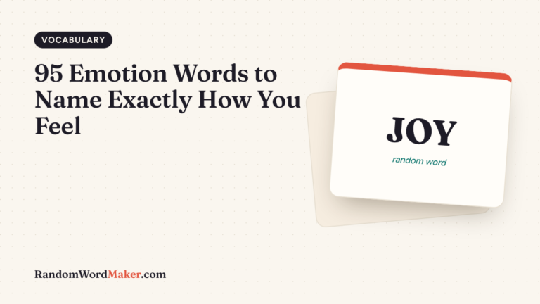 95 Emotion Words to Name Exactly How You Feel