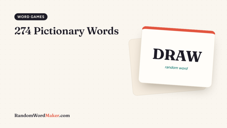 274 Pictionary Words: Easy, Medium and Hard Lists That Can Actually Be Drawn