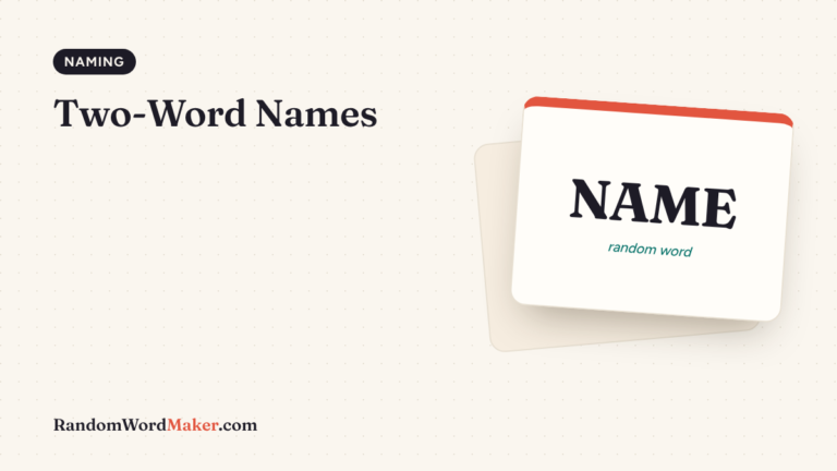 Two-Word Names: How Many Usernames and Team Names Are Possible?